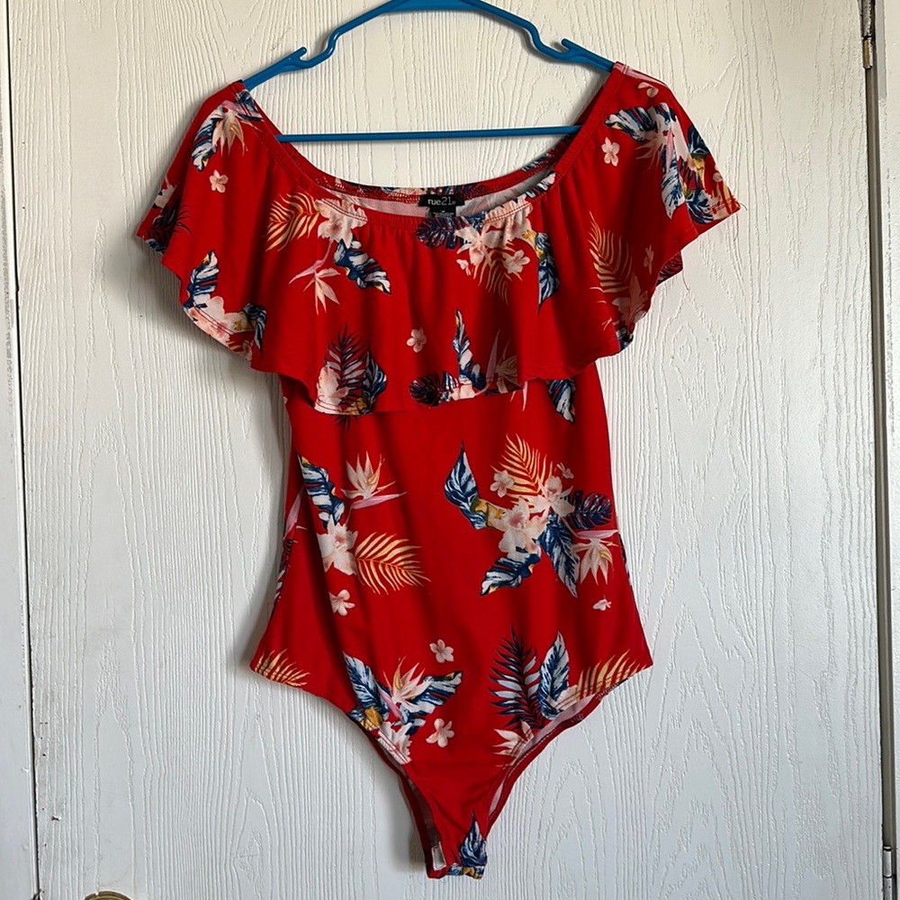 Hawaiian print bodysuit